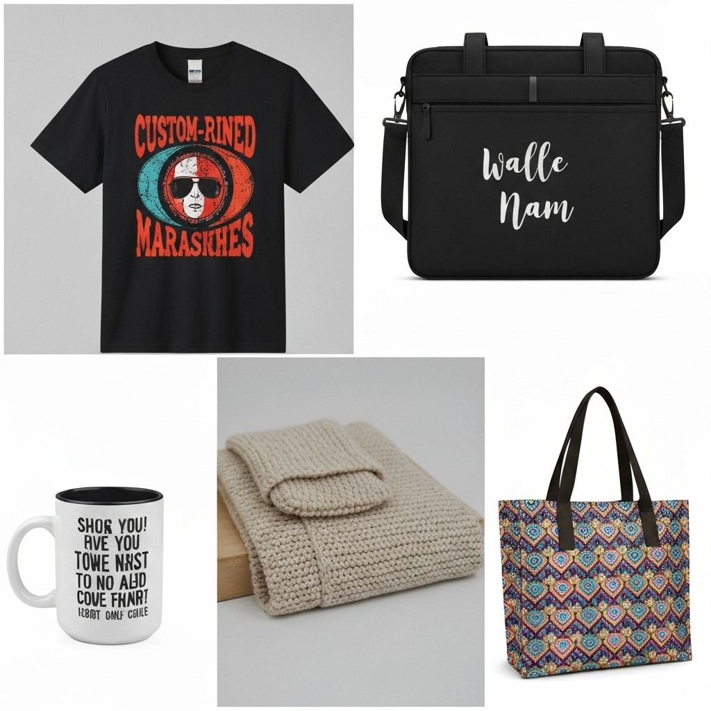 Premium custom printed merchandise: T-shirts, mugs, trophies, medals, frames